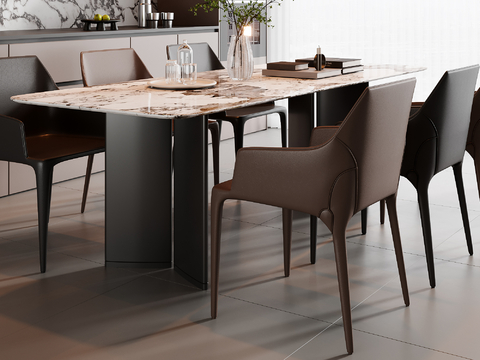 Italian Dining Table and Chair