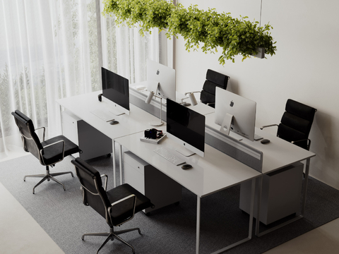 modern office desk and chair