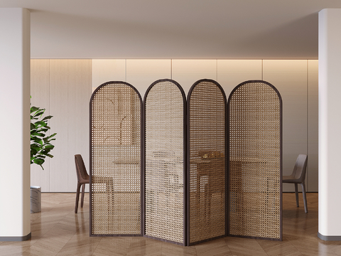 Folding partition screen