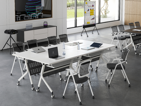 Modern office training desks and chairs