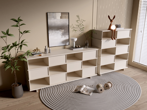 Cream Style Cabinet Locker