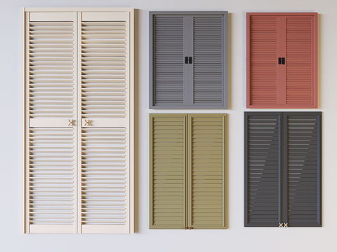 Double-door shutters, wardrobe doors, shutters, doors and windows