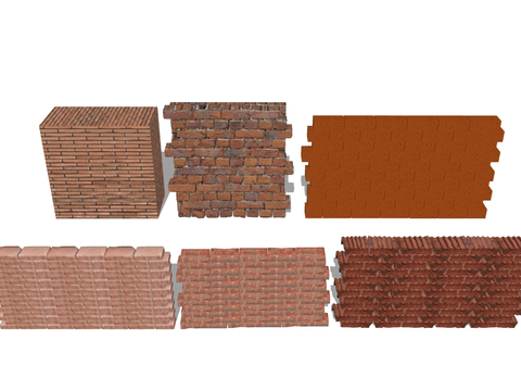 Red brick wall face brick brick wall