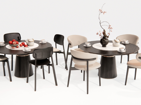 Modern Dining Table and Chair Round Dining Table and Chair