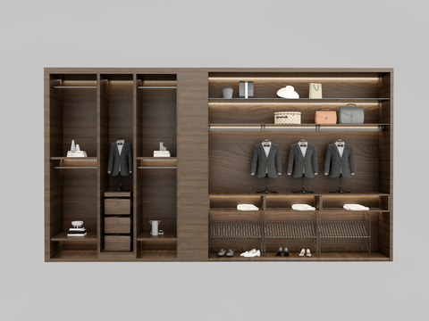 Modern open wardrobe