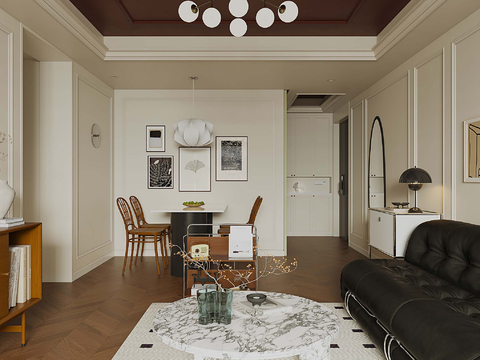 Cream Style Living&Dining Room