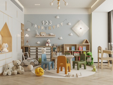 Modern Children's Entertainment Room Toy Room kids Bedroom