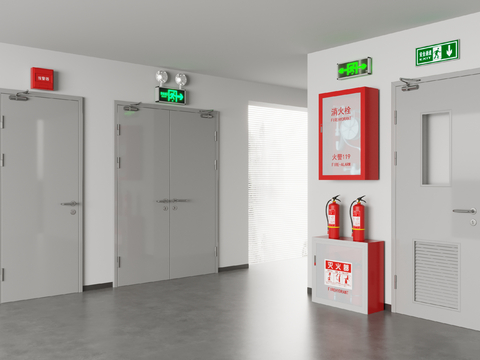 Modern fire door fire extinguisher safety exit fire door hydrant