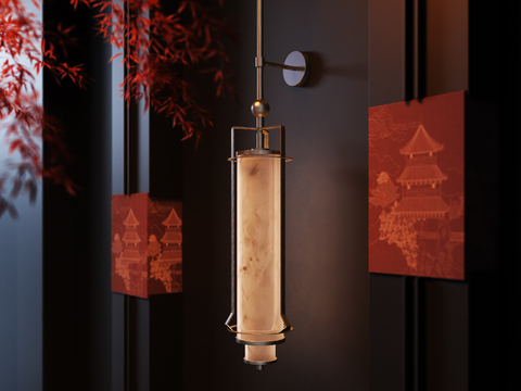 Neo-Chinese Style marble wall lamp