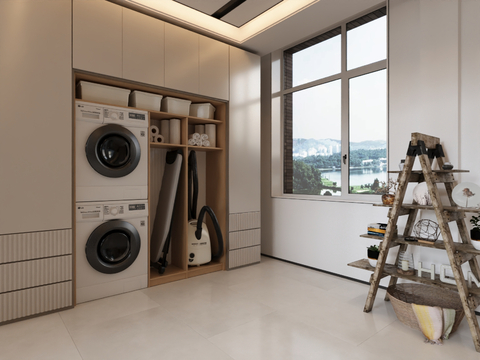 Modern Laundry Room Housekeeping Room