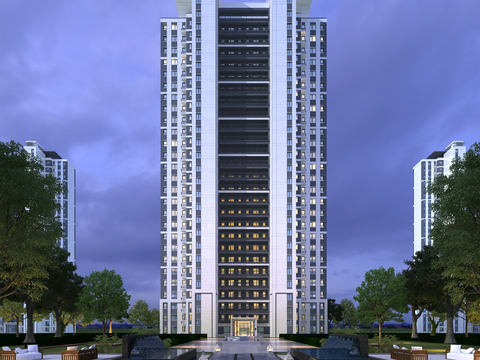 New Chinese-style High-rise Residential Building