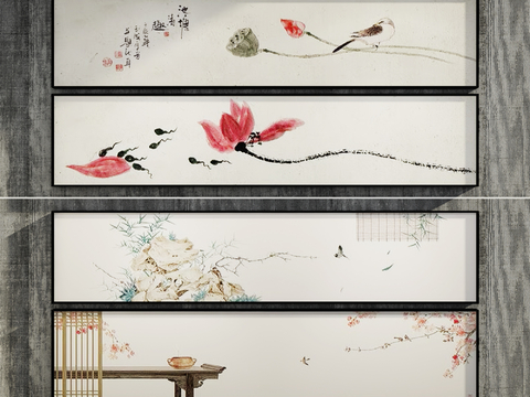 New Chinese Banner Decorative Painting Hanging Painting