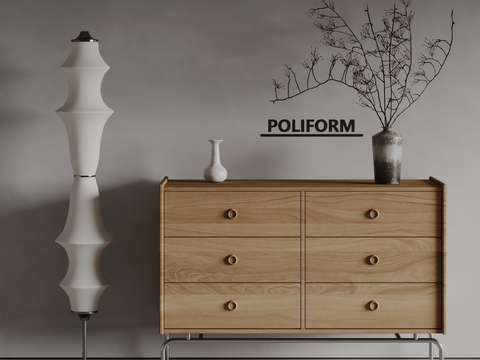 poliform Wabi-sabi Style Entrance Cabinet Side Cabinet