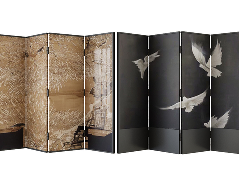 Middle Ancient Folding Screen