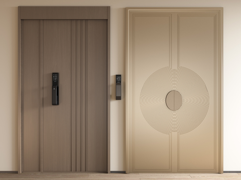 Modern double door door