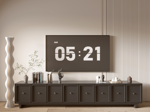 Modern Black TV Cabinet