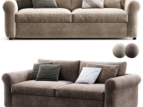 American-style double sofa