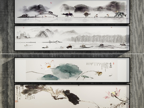 New Chinese Banner Decorative Painting Hanging Painting