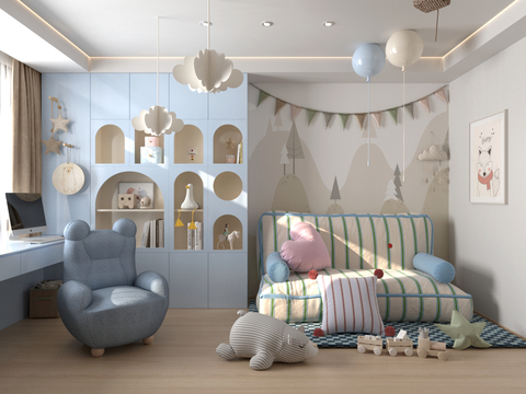 Modern Children's Entertainment Room Toy Room kids Bedroom