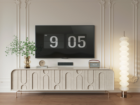 Cream Style TV cabinet