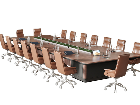 Modern Conference Table and Chair