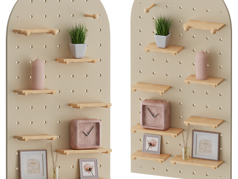 European-style hole board wall frame photo frame alarm clock