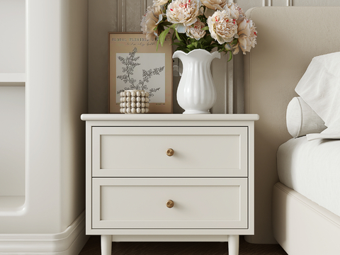 French Cream Style Nightstand