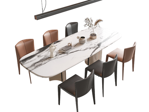 Rock Board Dining Table and Chair