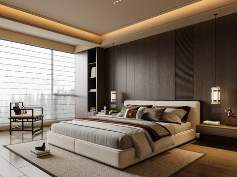 New Chinese-style master bedroom