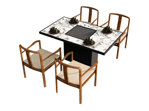 New Chinese Dining Table and Chair