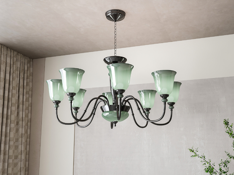 American multi-head chandelier