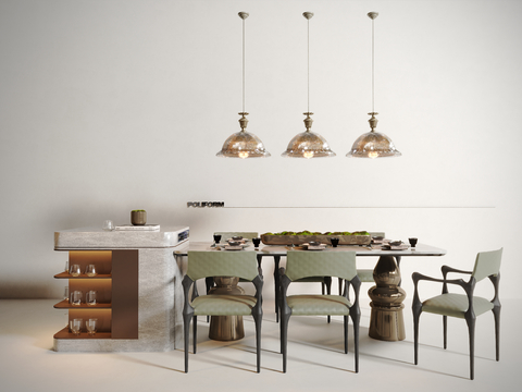 Modern Vintage Dining Table and Chair