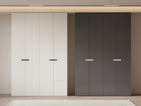 Modern minimalist wardrobe