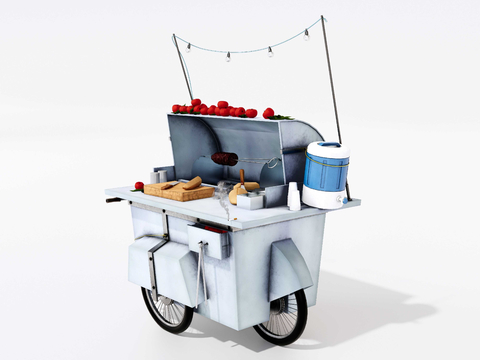 Mobile barbecue cart barbecue cart