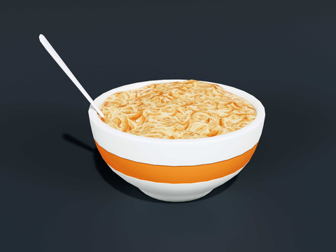 Instant noodles in a bowl