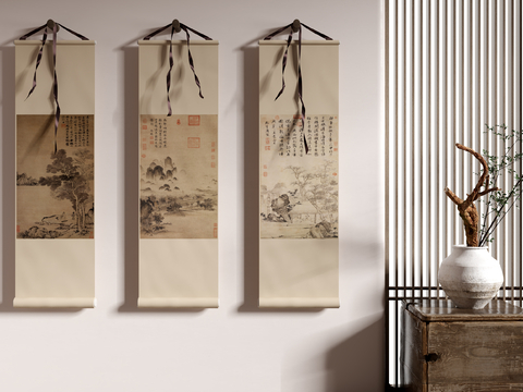 New Chinese traditional Chinese painting calligraphy and painting scroll painting hanging painting