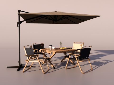 Modern Outdoor Leisure Table and Chair with Parasol