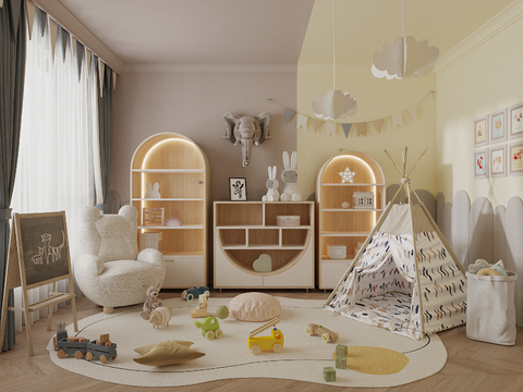 Modern kids Bedroom Children's Entertainment Room Toy Room