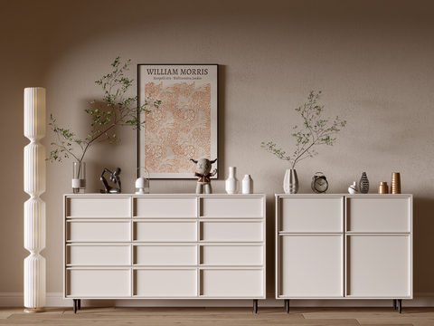 Cream Style Entrance Cabinet Side Cabinet