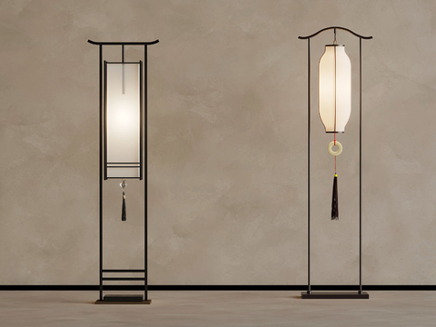 Neo-Chinese Style Minimalist Floor Lamp