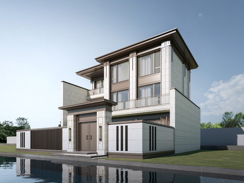 Modern single-family villa villa exterior