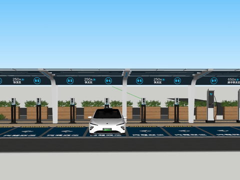 New energy vehicle charging pile parking lot