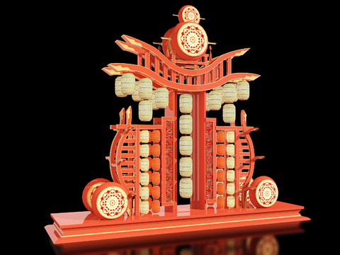 New Chinese Stage Art Display Lantern Stage