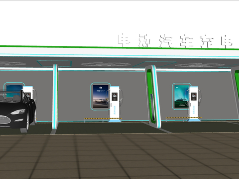 New energy vehicle charging pile parking lot