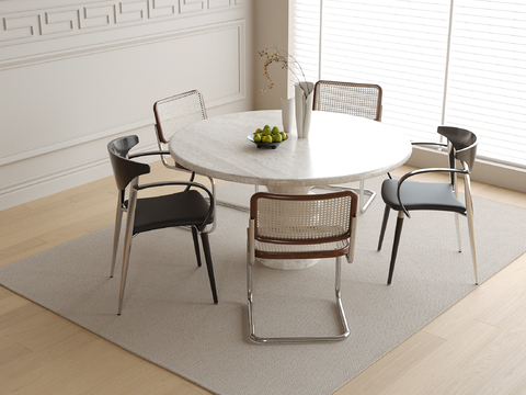 Modern Dining Table and Chair Round Dining Table