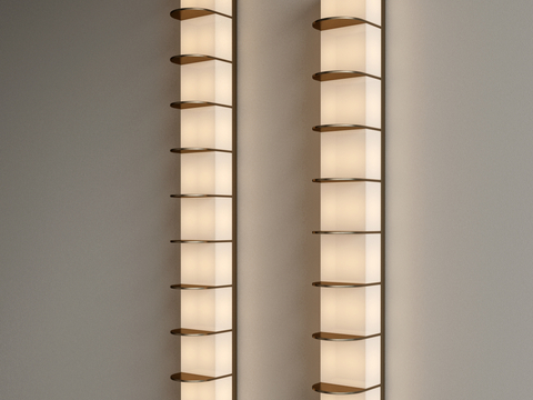 Modern metal wall lamp long strip wall lamp