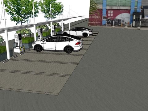 New energy vehicle charging pile parking lot