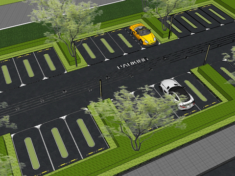 New energy charging parking lot