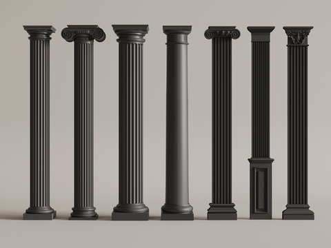 French Roman column gypsum column cylindrical square pile