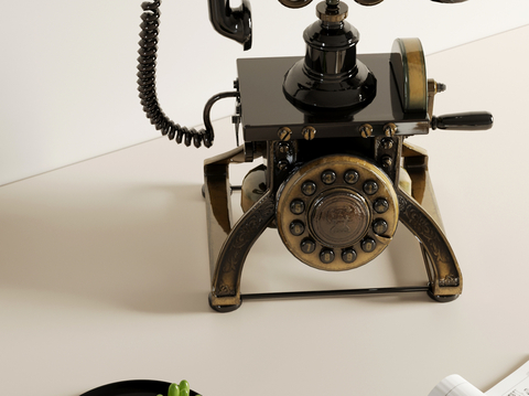 Retro Style Telephone Fruit Tray Books